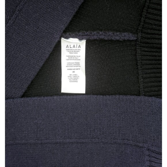 ALAIA Alaïa Women's Oversized Wool Cardigan Sweater Jacket Size 40 / US 8 / L - Picture 5 of 5